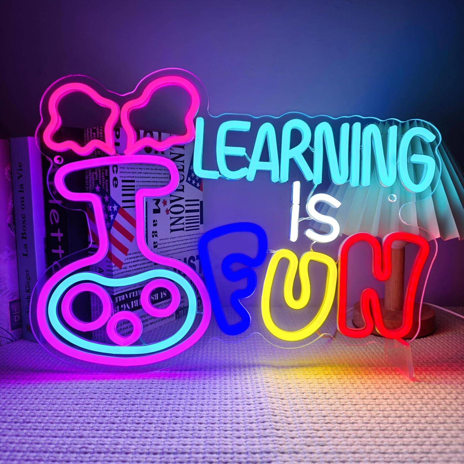 Неоновая вывеска «Учиться — эт – обзор и цена Kids Education Motivation