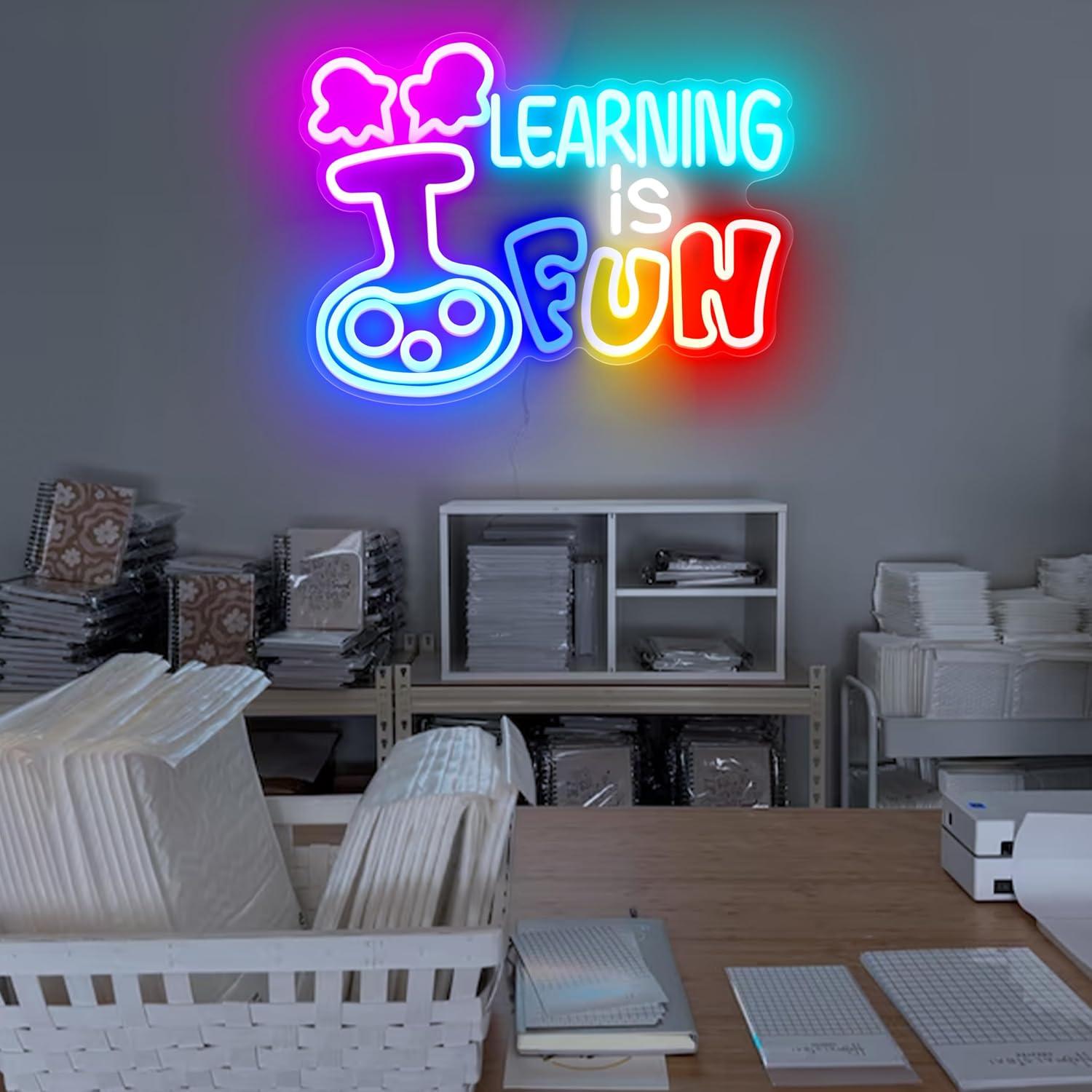 Неоновая вывеска «Учиться — эт – обзор и цена Kids Education Motivation
